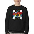 Kids Ka-Pow 2 Years Old Kids 2nd Birthday Comic Book Super Hero Youth Crewneck Sweatshirt Kids Ka-Pow 2 Years Old Kids 2nd Birthday Comic Book Super Hero Youth Crewneck Sweatshirt