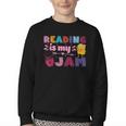 Kids Reading Book Lover Reading Is My Jam Youth Crewneck Sweatshirt