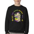 Let The Good Books Roll Mardi Gras Reading Youth Crewneck Sweatshirt