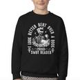 I Look Better Bent Over a Book Proud Smut Reader Skeleton Youth Crewneck Sweatshirt