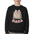 Mama Book First Chapter Birthday Family Matching Party Youth Crewneck Sweatshirt