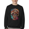 Melanin Girl Afro Book Lover Librarian Teacher Student Youth Crewneck Sweatshirt