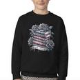 Morally Grey Book Club Floral Book Lover Graphic Youth Crewneck Sweatshirt