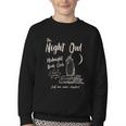 Night Owl Book Club Bookish Book Lover Tee Youth Crewneck Sweatshirt