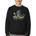 Octopus Reading Book Coffee Book Lover Bookworm Nerd Youth Crewneck Sweatshirt Octopus Reading Book Coffee Book Lover Bookworm Nerd Youth Crewneck Sweatshirt