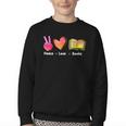 Peace Love Books Reader Librarian Library Book Youth Crewneck Sweatshirt Peace Love Books Reader Librarian Library Book Youth Crewneck Sweatshirt