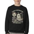 Persian Cat Persian Cats Persian Cats And Books For Men Women Kids Youth Crewneck Sweatshirt