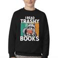 Raccoon Smutty Book Lover Spicy Romance Novels Women's Youth Crewneck Sweatshirt