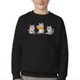 Raccoons Reading Books Raccoon Bookish Bookworm Raccoon Book Youth Crewneck Sweatshirt