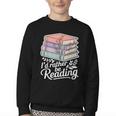 Rather Be Reading Book Lover Stack Youth Crewneck Sweatshirt