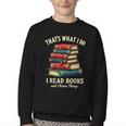 I Read Books Bookworm Halloween Youth Crewneck Sweatshirt