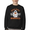 Read More Books Cute Ghost Reading Book Teacher Halloween Youth Crewneck Sweatshirt Read More Books Cute Ghost Reading Book Teacher Halloween Youth Crewneck Sweatshirt