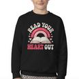 Read Your Heart Out Book Lover Fun Reading Time Youth Crewneck Sweatshirt Read Your Heart Out Book Lover Fun Reading Time Youth Crewneck Sweatshirt