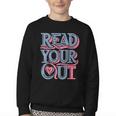 Read Your Heart Out Cute Teacher Reading Book Love Bookworm Youth Crewneck Sweatshirt