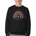 Read Your Heart Out Rainbow Teacher Reading Books Lover Youth Crewneck Sweatshirt