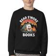 Read S'More Books Cute Campfire Reading Book Lovers Youth Crewneck Sweatshirt
