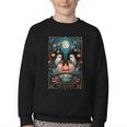 The Reader Bookish Cute Spooky Ghost Reading Book Tarot Card Youth Crewneck Sweatshirt The Reader Bookish Cute Spooky Ghost Reading Book Tarot Card Youth Crewneck Sweatshirt