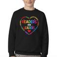 Readers Are Leaders Reading Teacher Women Kids Book Lovers Youth Crewneck Sweatshirt