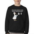 Reading 6-7 Silly Goose Read Books Bookish Bookworm Youth Crewneck Sweatshirt