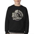 Reading Book Bookish Book Club Bookmarks Are For Quitters Youth Crewneck Sweatshirt