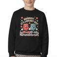 Reading Book Lover School Librarian Hooray It's Library Day Youth Crewneck Sweatshirt Reading Book Lover School Librarian Hooray It's Library Day Youth Crewneck Sweatshirt