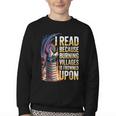 Reading Bookish Dragon Fantasy Youth Crewneck Sweatshirt