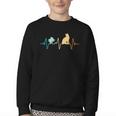 Reading Cat Heartbeat Book & Cat Lover Youth Crewneck Sweatshirt