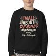 Reading And Motorcycle Life For Bikers Who Love Books Youth Crewneck Sweatshirt