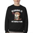 Reading Is Otterly Fun Otter Bookworm Book Lover Librarian Youth Crewneck Sweatshirt Reading Is Otterly Fun Otter Bookworm Book Lover Librarian Youth Crewneck Sweatshirt