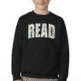 Retro Read Floral Reading Bookworm Librarian Book Lover Youth Crewneck Sweatshirt Retro Read Floral Reading Bookworm Librarian Book Lover Youth Crewneck Sweatshirt