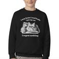 Retro I Stay Home I Read Books I Pet My Cat I Regret Nothing Youth Crewneck Sweatshirt