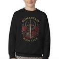 Romantasy Book Club Coffee Sword Roses Youth Crewneck Sweatshirt Romantasy Book Club Coffee Sword Roses Youth Crewneck Sweatshirt