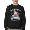 Snowman Reading Snow Many Books Snow Little Time Winter Youth Crewneck Sweatshirt