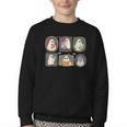 Spooky Teacher Halloween Ghost Reading Book Trick Or Treat Youth Crewneck Sweatshirt