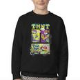 Teenage Mutant Ninja Turtles Retro Neon Comic Book Panels Youth Crewneck Sweatshirt