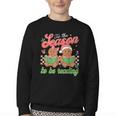 Tis The Season Book Reading Gingerbread Teacher Librarian Youth Crewneck Sweatshirt