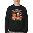 ’Tis The Season To Be Reading Book Lover Youth Crewneck Sweatshirt ’Tis The Season To Be Reading Book Lover Youth Crewneck Sweatshirt