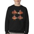 Turkey Reading Books Shirt Thanksgiving Turkey Bookworm Youth Crewneck Sweatshirt