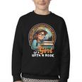 Never Underestimate The Power Of a Girl With a Book Reading Youth Crewneck Sweatshirt