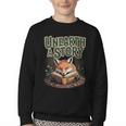 Unearth A Story Fox Reads a Book Youth Crewneck Sweatshirt Unearth A Story Fox Reads a Book Youth Crewneck Sweatshirt
