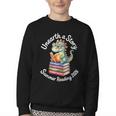 Unearth a Story Summer Reading 2026 Book Lover Dino Fun Youth Crewneck Sweatshirt Unearth a Story Summer Reading 2026 Book Lover Dino Fun Youth Crewneck Sweatshirt