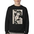 Vintage Vampire Bat Vampire Pin Up Girl Horror Comic Book Youth Crewneck Sweatshirt Vintage Vampire Bat Vampire Pin Up Girl Horror Comic Book Youth Crewneck Sweatshirt