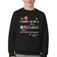 I Want To Be A Schwa Read Book Reading Librarian Youth Crewneck Sweatshirt