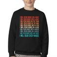 I Will Read Books On A Boat Kids Reading Youth Crewneck Sweatshirt