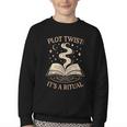 Witchy Book Club Pagan Reader Occult Fiction Coven Ritual Youth Crewneck Sweatshirt