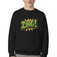 ZING Comic Book Retro Artwork – Cartoon Collector Youth Crewneck Sweatshirt