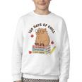 100 Days Of Chill Cute Capybara School Book Lover Youth Crewneck Sweatshirt 100 Days Of Chill Cute Capybara School Book Lover Youth Crewneck Sweatshirt