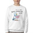This Is My Book Character Costume I Pigeon Reading Tee Youth Crewneck Sweatshirt