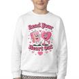 Book Lover Read Your Heart Out Teacher Kids Valentines Youth Crewneck Sweatshirt Book Lover Read Your Heart Out Teacher Kids Valentines Youth Crewneck Sweatshirt