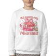 All Booked For Valentines Book Lovers Teacher Kid Valentines Youth Crewneck Sweatshirt